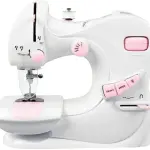 Sewing Machine 12 Stitch Patterns Foot Pedal Double Speed Control with Replaceable Presser,Small Household Sewing Tool