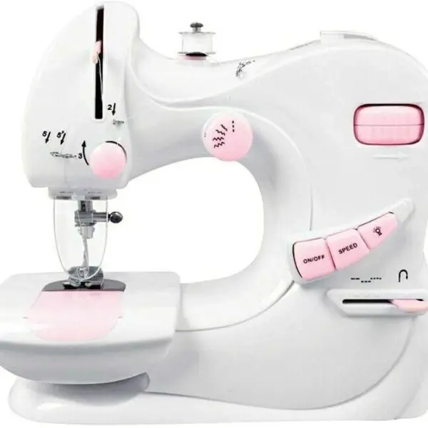 Sewing Machine 12 Stitch Patterns Foot Pedal Double Speed Control with Replaceable Presser,Small Household Sewing Tool