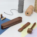 DIICCYO 3 Pcs Wooden Clapper Sewing Quilting Tool Set Include 1 Tailors Clapper 1 Wood Pressing Stick 1 Quilting Seam Roller, Tailors Tool for Sewing Ironing Quilting Fabric Folds Accenting Clothing