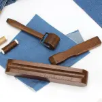 DIICCYO 3 Pcs Wooden Clapper Sewing Quilting Tool Set Include 1 Tailors Clapper 1 Wood Pressing Stick 1 Quilting Seam Roller, Tailors Tool for Sewing Ironing Quilting Fabric Folds Accenting Clothing