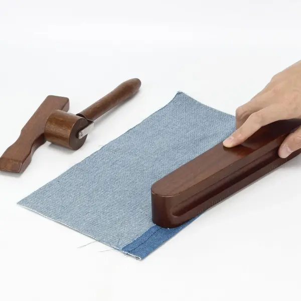 DIICCYO 3 Pcs Wooden Clapper Sewing Quilting Tool Set Include 1 Tailors Clapper 1 Wood Pressing Stick 1 Quilting Seam Roller, Tailors Tool for Sewing Ironing Quilting Fabric Folds Accenting Clothing