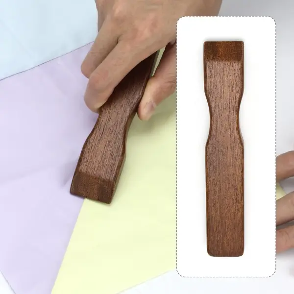 DIICCYO 3 Pcs Wooden Clapper Sewing Quilting Tool Set Include 1 Tailors Clapper 1 Wood Pressing Stick 1 Quilting Seam Roller, Tailors Tool for Sewing Ironing Quilting Fabric Folds Accenting Clothing