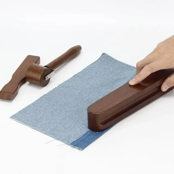 DIICCYO 3 Pcs Wooden Clapper Sewing Quilting Tool Set Include 1 Tailors Clapper 1 Wood Pressing Stick 1 Quilting Seam Roller, Tailors Tool for Sewing Ironing Quilting Fabric Folds Accenting Clothing