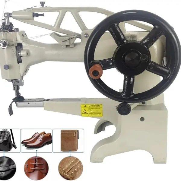 INTSUPERMAI Leather Patcher 11.8 Inch Industrial Hand Crank Patcher Patching Sewing Machine for Shoes/Bags/Clothes/Quilts/Coats/Trousers,etc