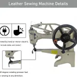 INTSUPERMAI Leather Patcher 11.8 Inch Industrial Hand Crank Patcher Patching Sewing Machine for Shoes/Bags/Clothes/Quilts/Coats/Trousers,etc