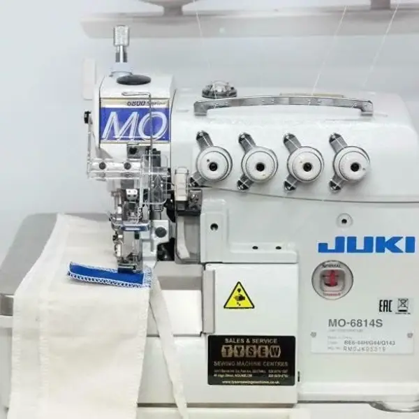 JUKI MO-6814s Series Serger 4 Thread Sewing Machine,Table & Servo Motor Assembled and Light (FOUR THREAD two needle)