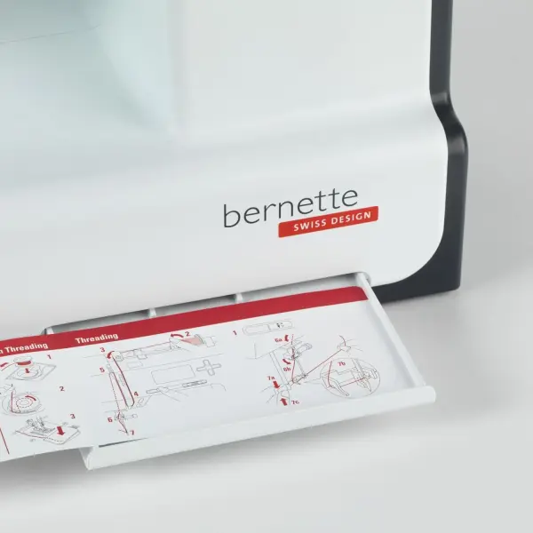 Bernette B33 Swiss Design Sewing Machine | Mechanical, Heavy-Duty, Portable, 15 Built-In Stitches, 5mm Stitch Width, Front-Loading Bobbin, Semi-Automatic Threader, Cutter,10 Bobbins