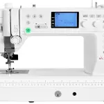 Elna Excellence 720 Pro Quilting Sewing Machine, with over 10" of Seamless, Aluminum Flatbed Sewing Space, 200 built-in stitches, Over 40 Standard Accessories, including Extension Table