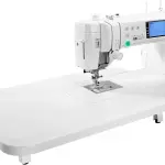 Elna Excellence 720 Pro Quilting Sewing Machine, with over 10" of Seamless, Aluminum Flatbed Sewing Space, 200 built-in stitches, Over 40 Standard Accessories, including Extension Table