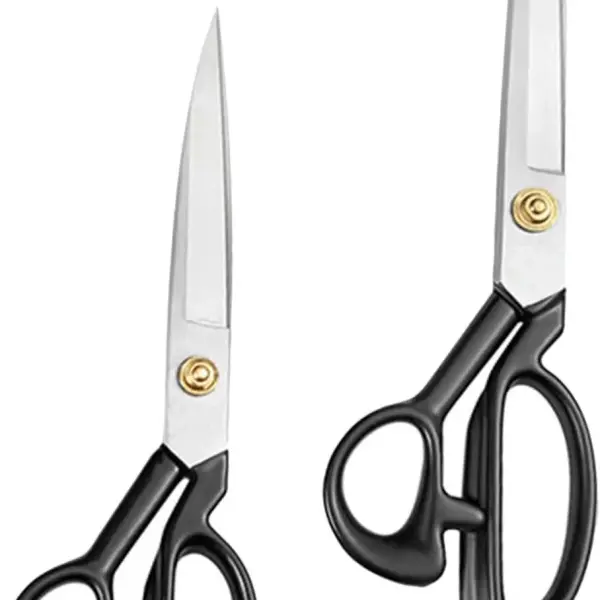 Tofficu 2Pcs Professional Sewing Scissors Multipurpose Manganese Tools for Tailoring Crafting and Embroidery Comfortable Grip Blades