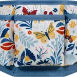 SINGER 360 Degree Rotating Organizer for Tabletop, Counter, Storage, Sewing Supplies, Art Supplies with Compartments, Butterfly Floral Print