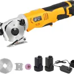 MXBAOHENG Electric Scissors Cordless Cardboard Cutter Rotary Cutter with Safety Switch, Power Box Cutter Fabric Cutting Machine (2 Batteries)