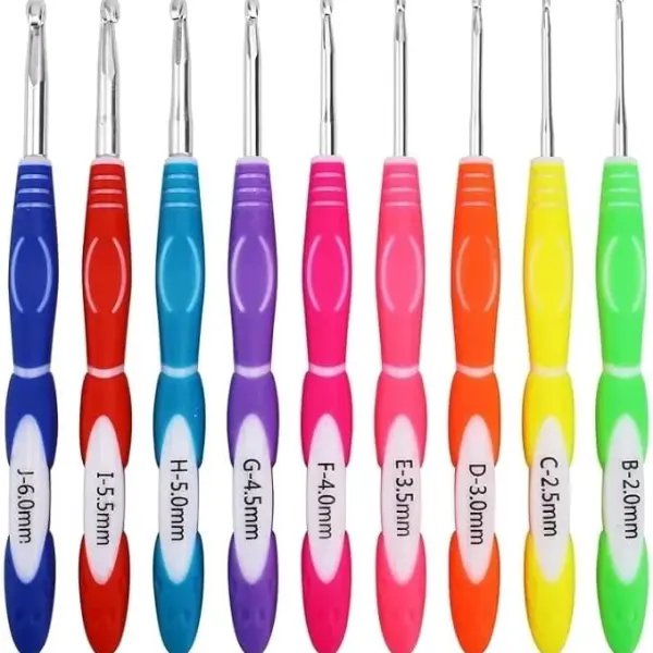 Crochet Hook Set Yarn Knitting Needles Sewing Tools Full Set DIY Sweater Stitch Hand-Knitted Set (Color : A Size : As Shown)