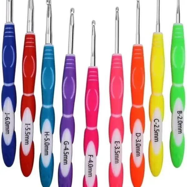 Crochet Hook Set Yarn Knitting Needles Sewing Tools Full Set DIY Sweater Stitch Hand-Knitted Set (Color : A Size : As Shown)