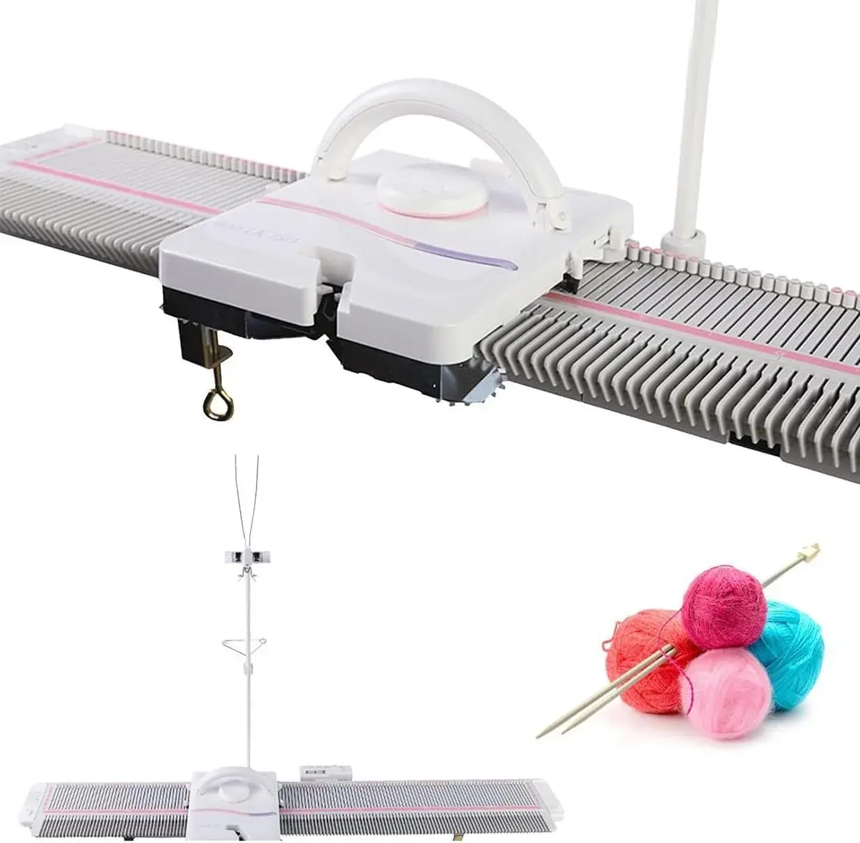 Automatic Knitting Machine, Sewing Machine Knitting Kit, 6.5mm 150 Neddle Stitches Knitting Machine for Adults&Kids, Sewing Tool Set for Sock, Hat, Pumpkin