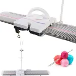 Automatic Knitting Machine, Sewing Machine Knitting Kit, 6.5mm 150 Neddle Stitches Knitting Machine for Adults&Kids, Sewing Tool Set for Sock, Hat, Pumpkin