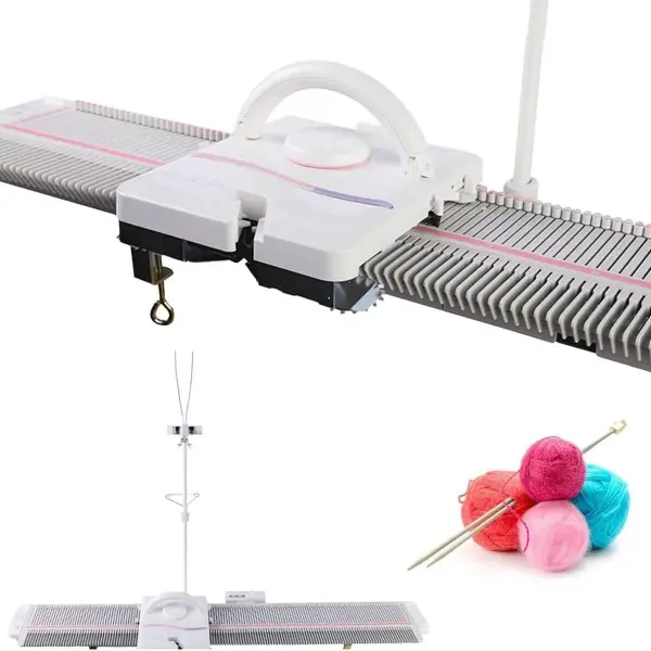 Automatic Knitting Machine, Sewing Machine Knitting Kit, 6.5mm 150 Neddle Stitches Knitting Machine for Adults&Kids, Sewing Tool Set for Sock, Hat, Pumpkin