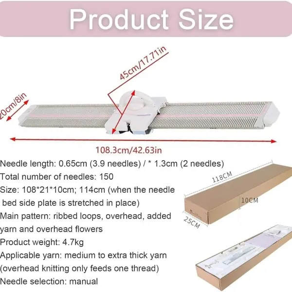 Knitting Machine, Sweater Machine, Knitting Machine Needle Pusher, for Household Sewing, with Accessories Tool Set, Knitting Kits