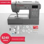 SINGER Heavy Duty 6800C Computerized Sewing Machine with Accessory Kit | Strong Motor with Enhanced Piercing Power, 586 Stitch Applications, LCD Screen, Full Metal frame & 1-step Buttonhole