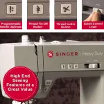 SINGER Heavy Duty 6800C Computerized Sewing Machine with Accessory Kit | Strong Motor with Enhanced Piercing Power, 586 Stitch Applications, LCD Screen, Full Metal frame & 1-step Buttonhole