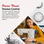 Bernette B05 Academy Heavy Duty Sewing Machine | Extension Table, 30 Stitches Variety, 12 Presser Feet, LED Light, Foot Control Accessories | Portable Quilting & Embroidery Kit for Beginners & Pros