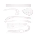 Clothing Patchwork Curve Ruler Set 7 Pieces Plastic Precision Sewing Rulers for Pattern Making and Garment Design Tailoring Tools for DIY Sewing and Fashion Craft