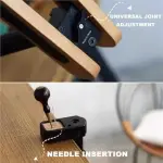 Leather Sewing Horse Clamp, Hand Stitching Tool with Adjustable Angle and Needle Storage, Suitable for Leathercraft Projects, Clamping Thickness up to 2 cm (B)