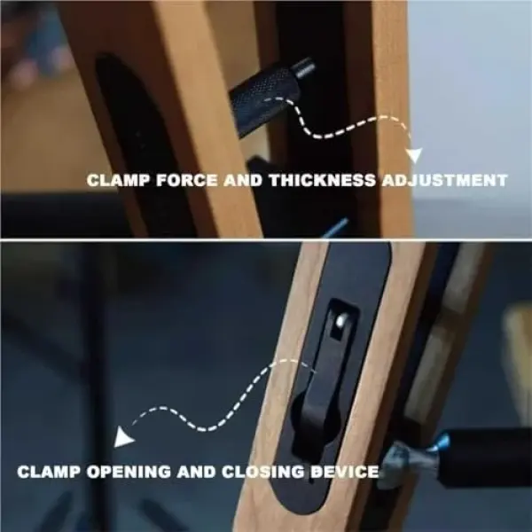 Leather Sewing Horse Clamp, Hand Stitching Tool with Adjustable Angle and Needle Storage, Suitable for Leathercraft Projects, Clamping Thickness up to 2 cm (B)