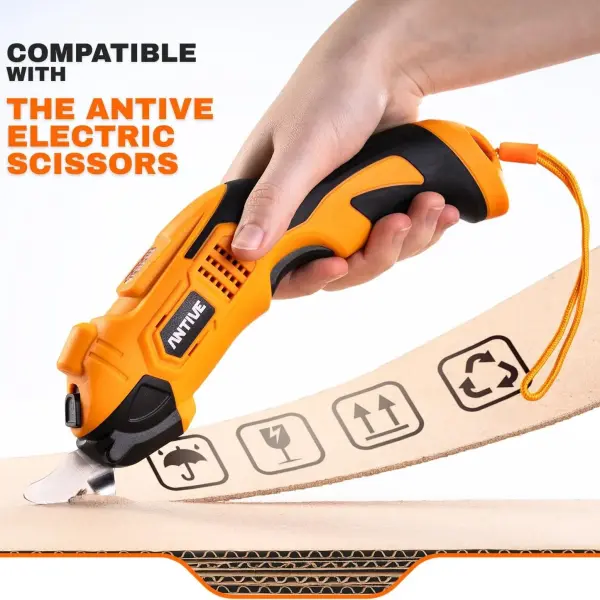 Electric Scissors for Cutting Fabric, Cardboard & Plastic – Rechargeable Cordless Electric Scissors Cutter with 2 Blades – Ideal for Crafting, Box Shredding & Tailoring