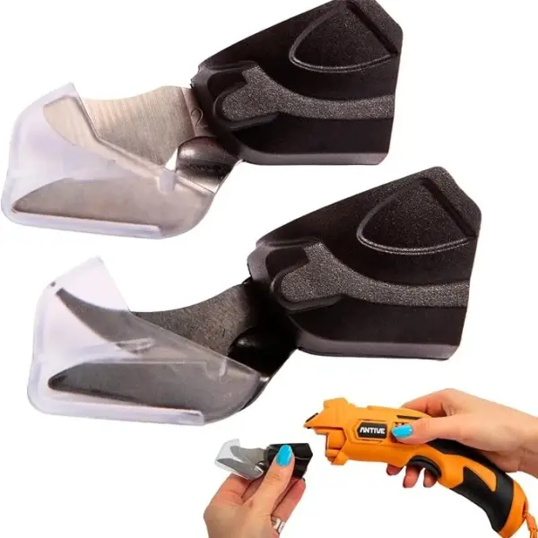 Electric Scissors for Cutting Fabric, Cardboard & Plastic – Rechargeable Cordless Electric Scissors Cutter with 2 Blades – Ideal for Crafting, Box Shredding & Tailoring