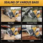 Cordless Bag Sewing Machine Compatible with Dewalt 20V Max Battery, Auto Heavy-duty Bag Closing Machine, Portable Industrial Bag Sewer for Sack Woven Bag Kraft Paper Bag Sealing, Tool Only