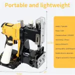 Cordless Bag Sewing Machine Includes 2×4000mAh Rechargeable Batteries,Take 2 Spools of Thread And 10 Needles,Portable Bag Closer Machine for Burlap Bag,Tote Bag,Grain Bag