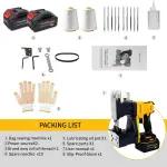 Cordless Bag Sewing Machine Includes 2×4000mAh Rechargeable Batteries,Take 2 Spools of Thread And 10 Needles,Portable Bag Closer Machine for Burlap Bag,Tote Bag,Grain Bag