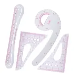 4PCS Curve Ruler Set,Plastic Sewing Grading Tools,Pattern Making for Clothing Design Cutting Proofing,Tailoring Drafting Supplies