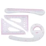 4PCS Curve Ruler Set,Plastic Sewing Grading Tools,Pattern Making for Clothing Design Cutting Proofing,Tailoring Drafting Supplies