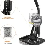 Yescom Grommet Tool Kit with 10000 pcs 3/8" Grommets Semi Automatic Grommet Press Machine for Fabric Tarp Banner Print YES0500