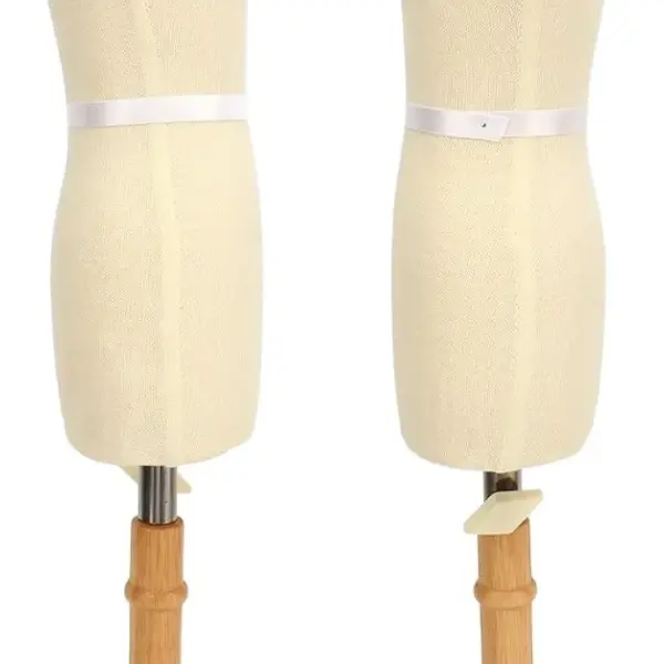 Premium Female Dress Form, Professional Tailoring Tool, Adjustable Height, Beechwood and Canvas Material, Stable Wooden Frame, Easy Sewing and (Type 1)