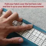 Madam Sew Hot Hem Ruler for Sewing and Quilting – Non-Slip Ironing Hot Ruler and Pleats with Dry or Steam Iron on Quilt Blocks and Clothes - 10" x 2.5" Hem Gauge