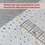 Madam Sew Hot Hem Ruler for Sewing and Quilting – Non-Slip Ironing Hot Ruler and Pleats with Dry or Steam Iron on Quilt Blocks and Clothes - 10" x 2.5" Hem Gauge