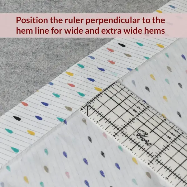 Madam Sew Hot Hem Ruler for Sewing and Quilting – Non-Slip Ironing Hot Ruler and Pleats with Dry or Steam Iron on Quilt Blocks and Clothes - 10" x 2.5" Hem Gauge