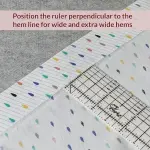 Madam Sew Hot Hem Ruler for Sewing and Quilting – Non-Slip Ironing Hot Ruler and Pleats with Dry or Steam Iron on Quilt Blocks and Clothes - 10" x 2.5" Hem Gauge