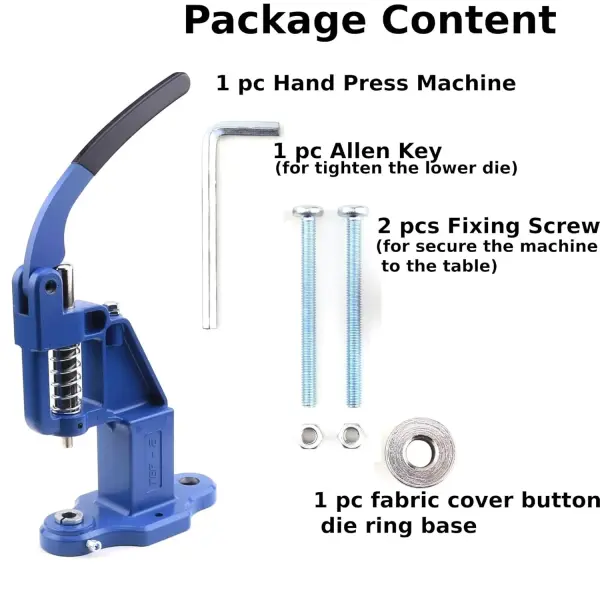 Manual Hand Press Machine for Setting Rivets, Grommets, Snaps, Buttons and Hole Puncher