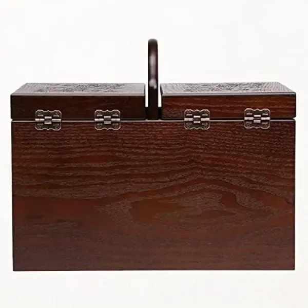 Sewing Box with Drawers - Portable Organizer for Home and Embroidery Tools - Easy Carrying Sewing Basket