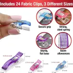 SINGER Quilting Tool Kit with 24-Count Fabric Clips, 24-Inch Folding Ruler, and 45mm Rotary Cutter - Quilting Supplies for Patternmaking, Sewing, Fabric Work