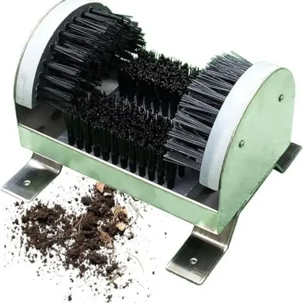 Heavy Duty Boot Scrubber - Stainless Steel Mud Remover for Indoor/Outdoor Use, Perfect for Entryways, Gardens, Patios - Effortless Cleaning & Durable Design