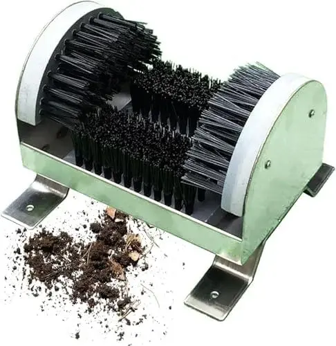 Heavy Duty Boot Scrubber - Stainless Steel Mud Remover for Indoor/Outdoor Use, Perfect for Entryways, Gardens, Patios - Effortless Cleaning & Durable Design