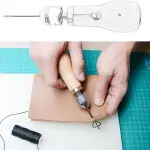 Professional Sewing Awl Hand Stitcher Repair Tool Kit for Leather and Heavy Fabrics with 2PCS Needles, 1PC Coil and Yarn/Threads