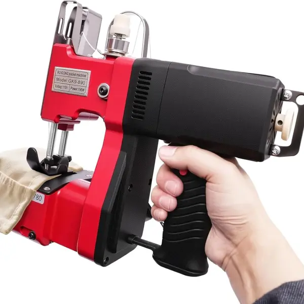 Portable Electric Sewing Machine, Handheld Electric Bag Closer Stitcher Packing Machine, 1800 Rpm Stitching Tool, for Woven Bags, Cloth Bags, Paper Bags, Leather Materials