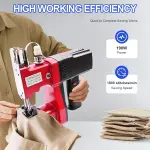 Portable Electric Sewing Machine, Handheld Electric Bag Closer Stitcher Packing Machine, 1800 Rpm Stitching Tool, for Woven Bags, Cloth Bags, Paper Bags, Leather Materials