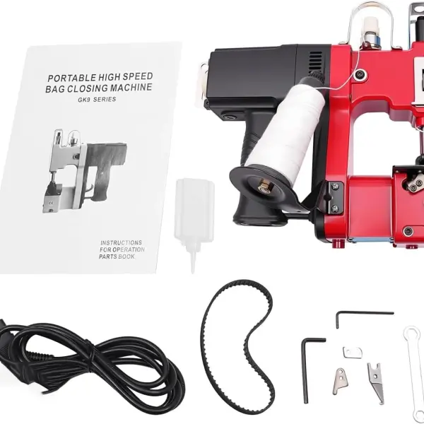 Portable Electric Sewing Machine, Handheld Electric Bag Closer Stitcher Packing Machine, 1800 Rpm Stitching Tool, for Woven Bags, Cloth Bags, Paper Bags, Leather Materials